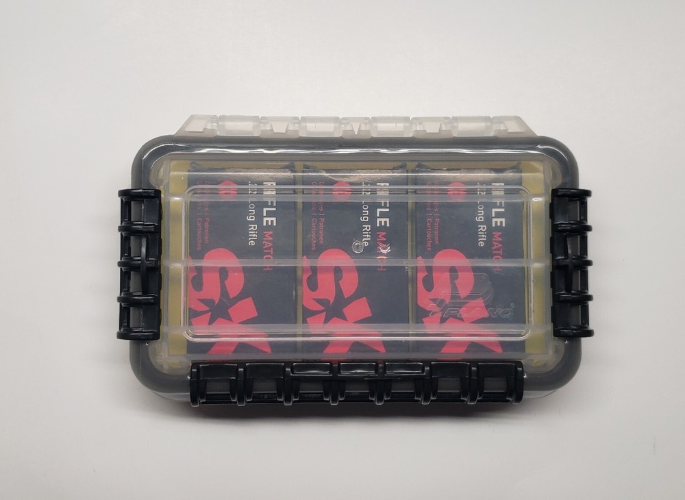 Waterproof ammo case for 22LR Eley, wolf, SK, Lapua, CCI