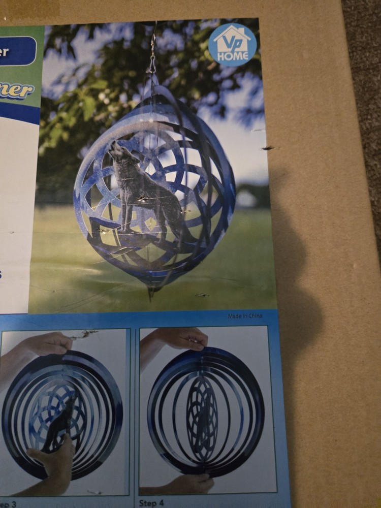 Wolf Dreamcatcher Spinning Wind Chime