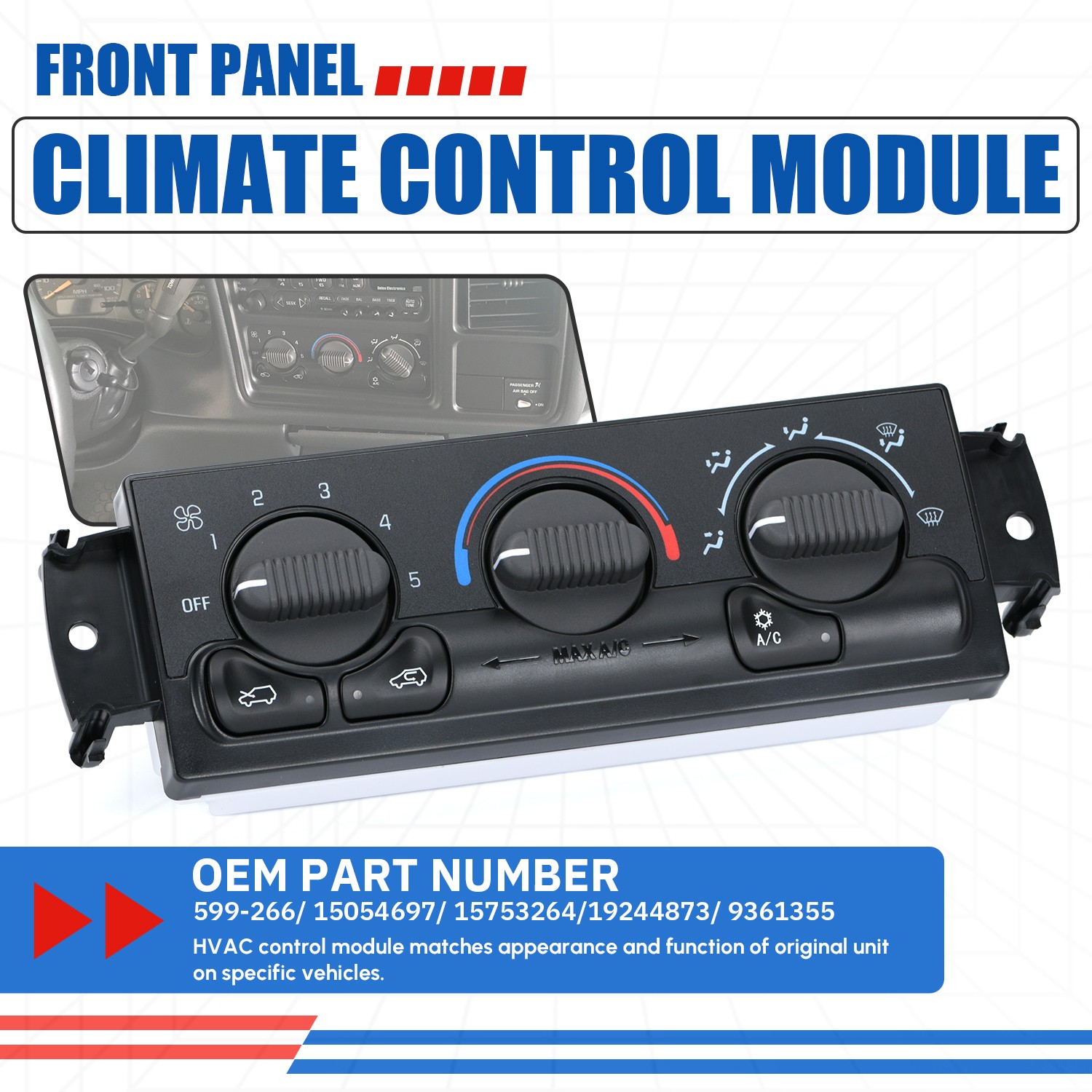Climate Control Module For 1999-2002 Chevy Silverado GMC Sierra 1500 Tahoe Yukon
