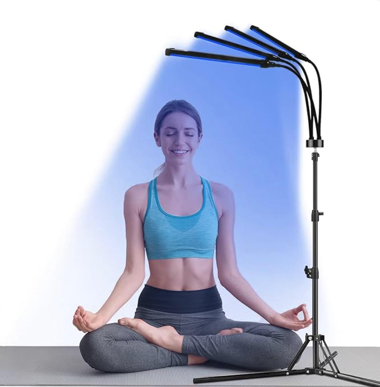 UV Tanning Lamp Facial Body Nature Bronzer Self-Tanner Light 432LED With Goggles