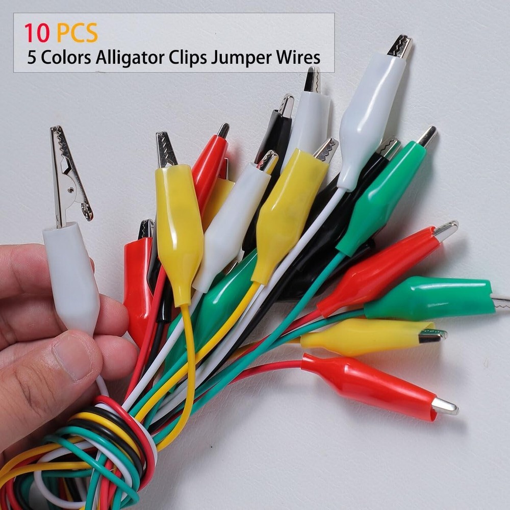 Versatile 19-Pc Electrical Multimeter Lead Set with Soft Grip Probes & Clips