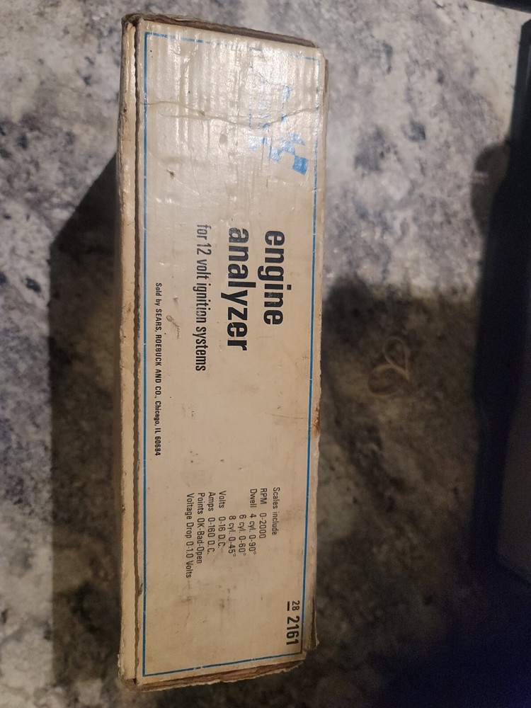 Sears Engine Analyzer Model 161.216300/ Cords and original box!
