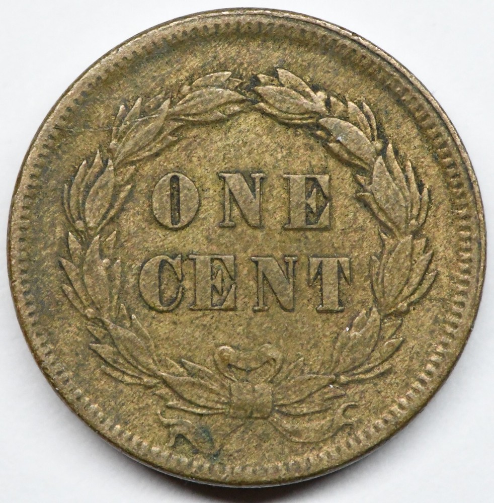 1859 Indian head cent with die cuds
