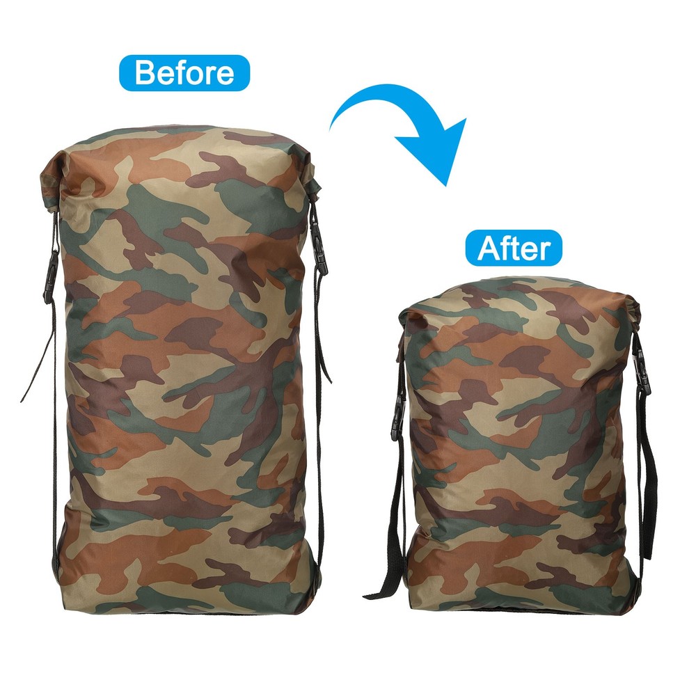 Compression Stuff Sack L Size Waterproof Sleeping Bag Storage Sack Portable Camo