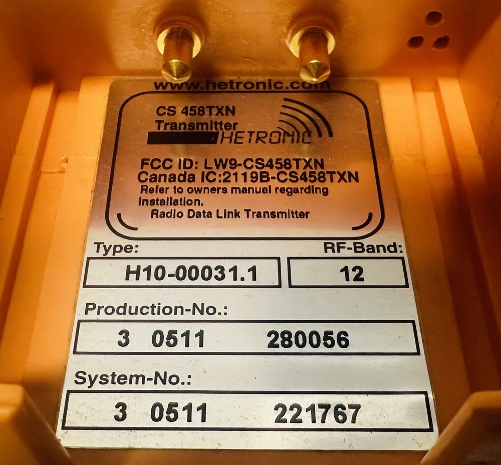 Hetronic CS 458TXN Crane Controller H10-00031.1 CS458TXN