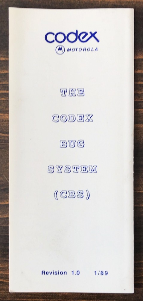 Codex - The Codex Bug System (CBS) Reference Card