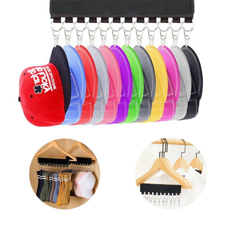 Hat Multifunctional Clip Cap Ten Clips Foldable Storage Home Hat Hanger 1Pcs