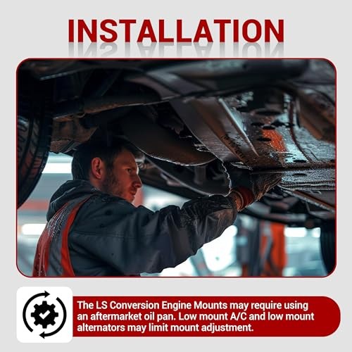 LS Conversion Engine Mounts Compatible with 1973-1996 Square Body Chevy GMC