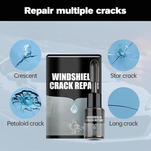 2pcs Crack Fix Pro Kit Car Windshield Crack Repair Kit Cracks Gone Glass