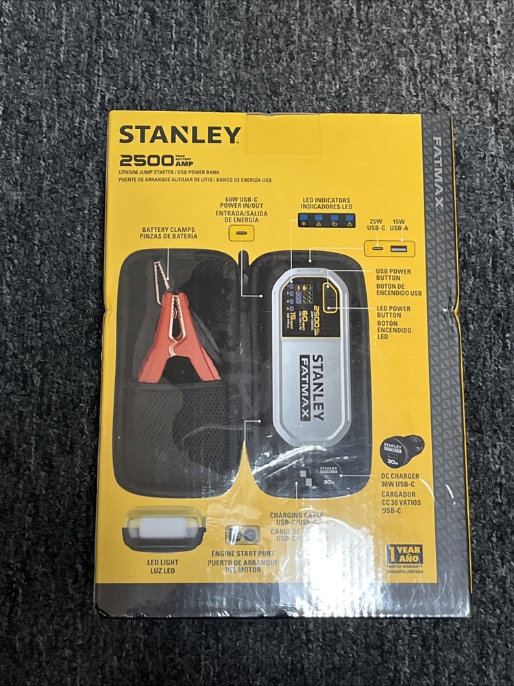 Stanley Fatmax 2500 AMP Lithium Jump Starter