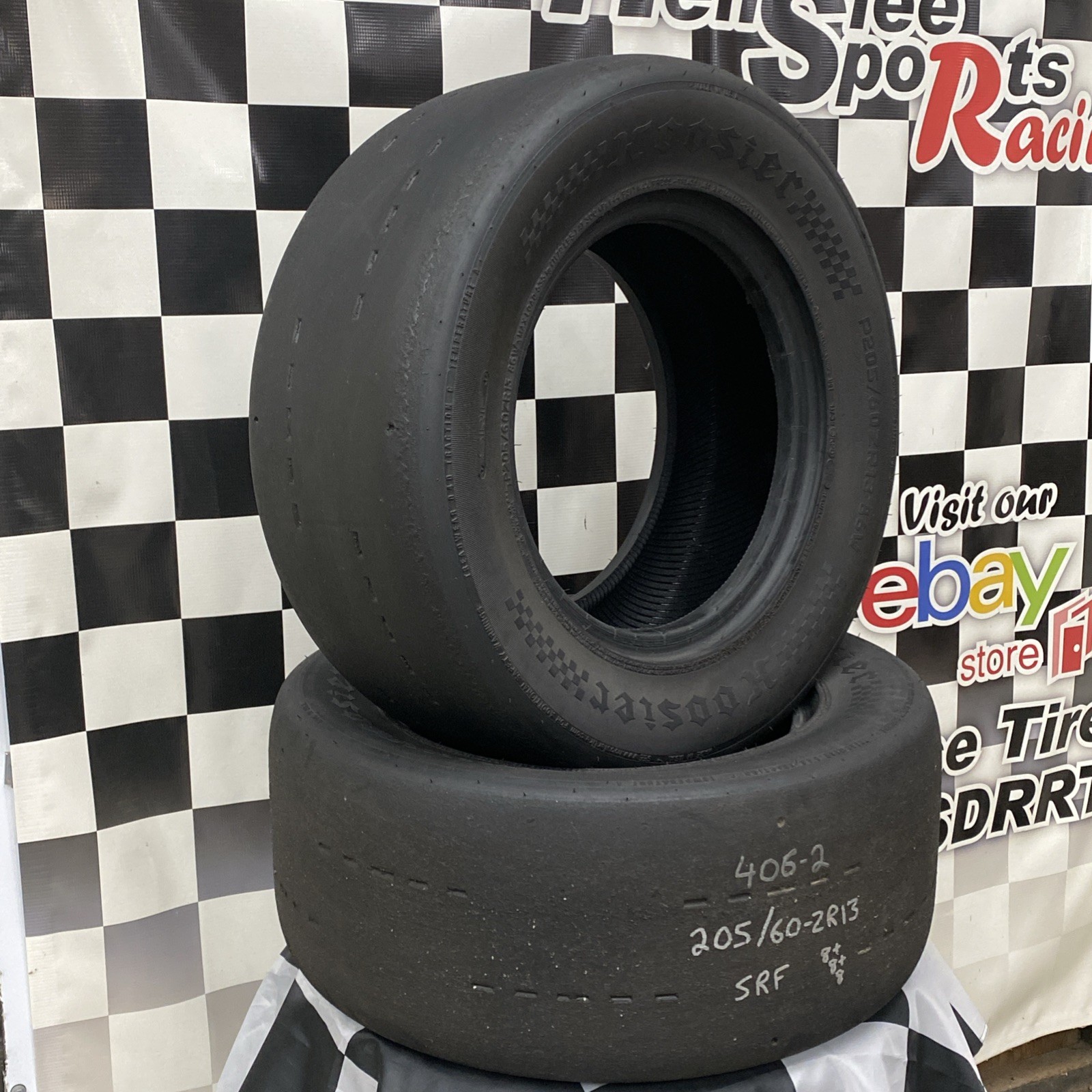 406-2 USDRRT HOOSIER DOT Road Race Tires SRF 205/60-ZR13