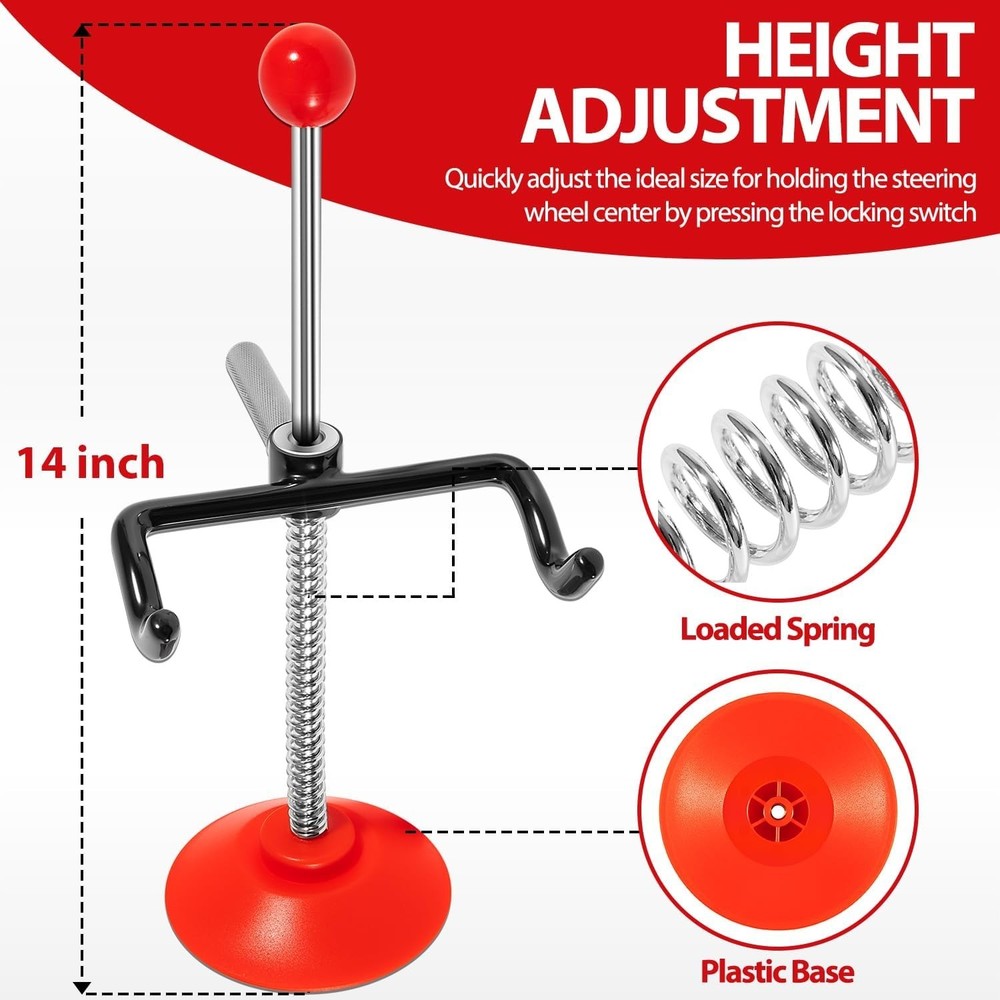 Effortless One-Hand Operation Steering Wheel Lock for Vehicle Alignment
