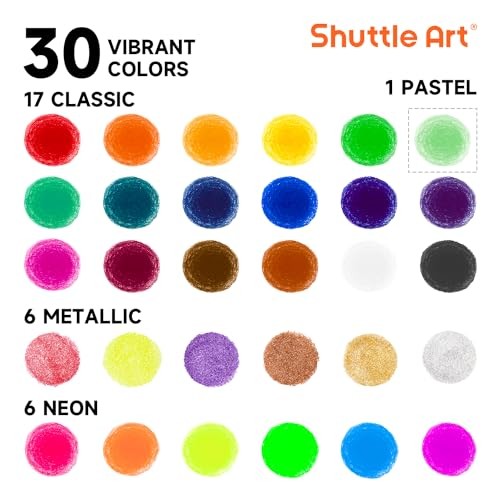 30 Colors Solid Tempera Paint Sticks with 1 Drawing Pad