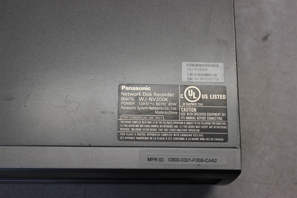 Panasonic Network Disk Recorder WJ-NV200K