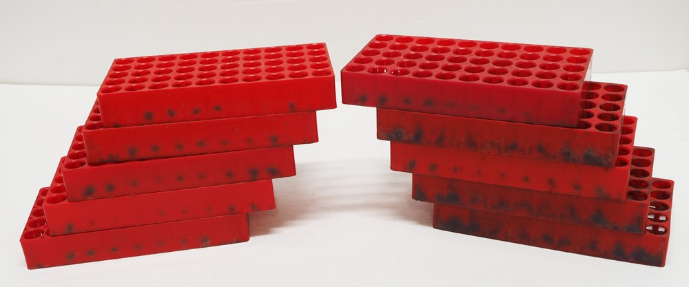 Universal Ammo Reloading Tray - Red Plastic - Various sizes and quantities