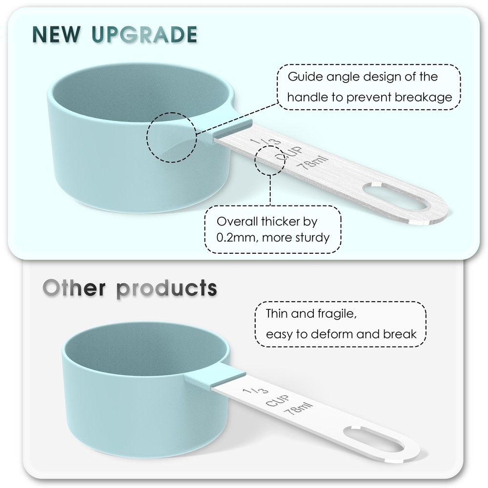 Measuring Cups & Spoons Set Stackable Cups And Spoons Nesting Measure Cups With