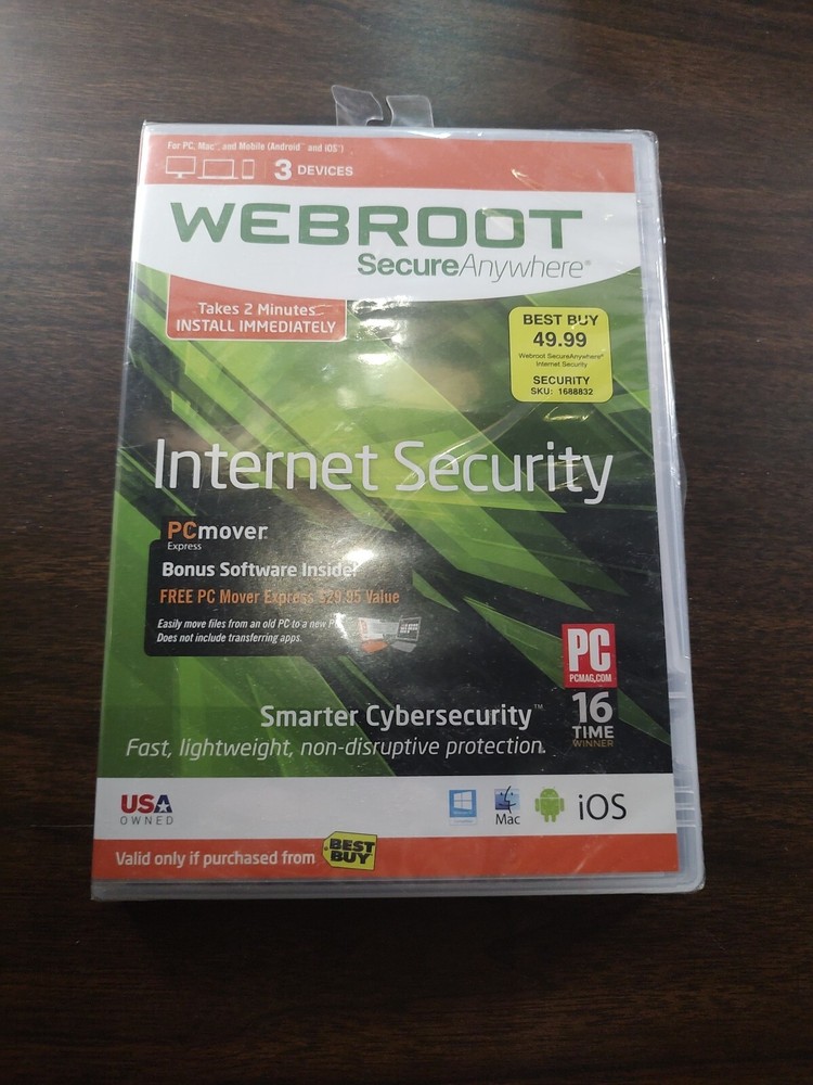 Webroot SecureAnywhere Internet Security For PC/MAC/Mobile