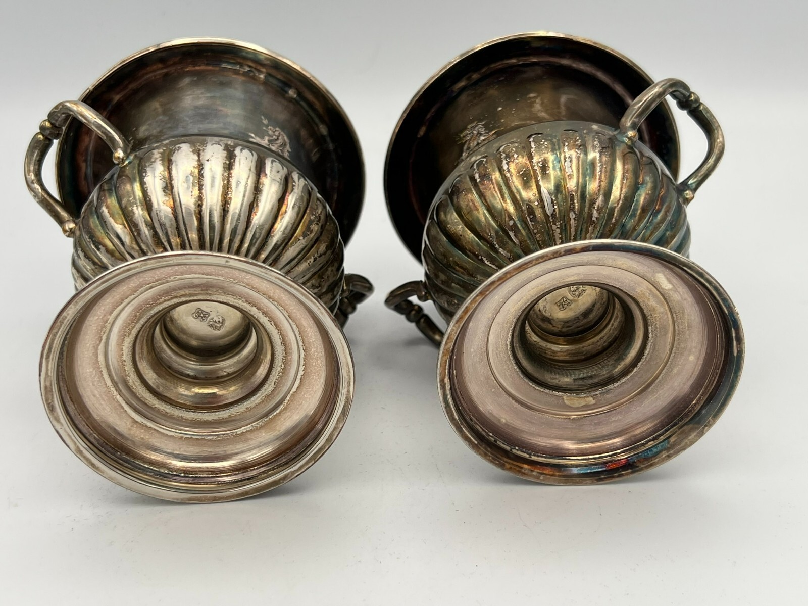 Pair of Antique Maritime Related Loving Cups