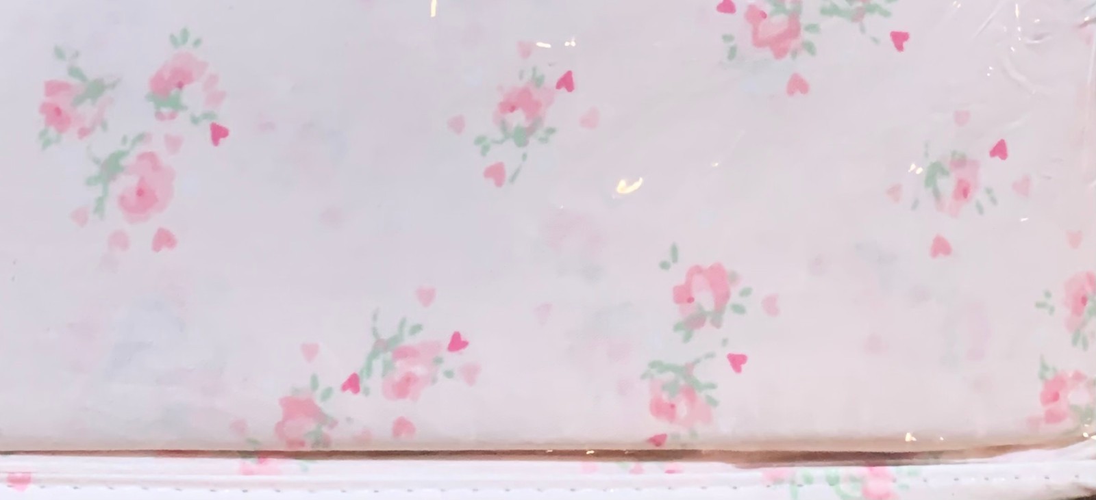 THE FARMHOUSE by Rachel Ashwell Queen Sheet Set Pale Pink with Roses & Hearts