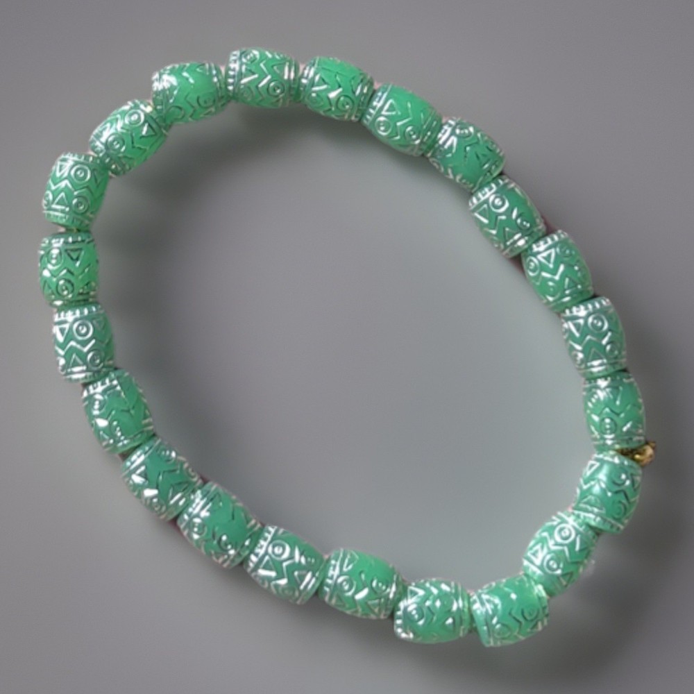 Handmade Beaded Teal Bracelet