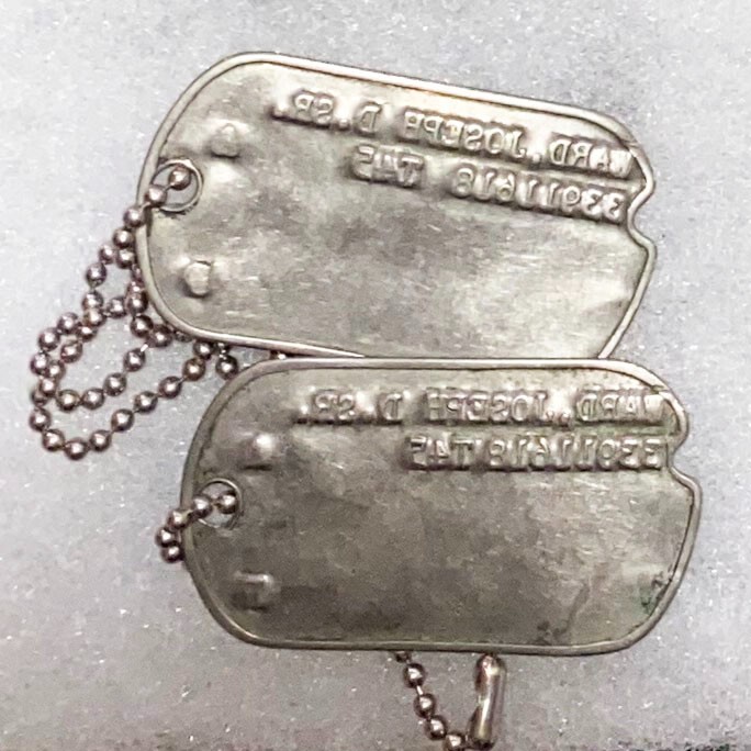 WWII Set Joseph Ward T-45 Dated Dog Tags