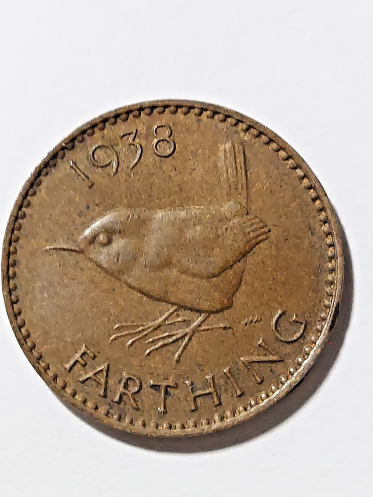 British Farthing coin