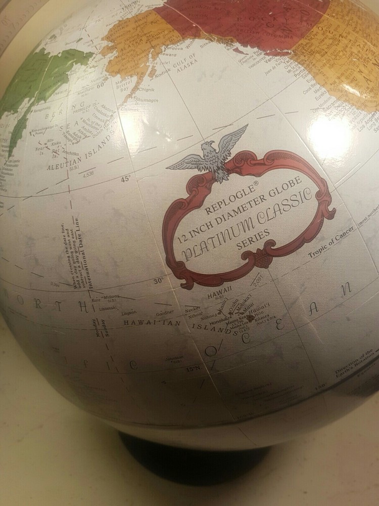 Replogle 12in Diameter Globe Platinum Classic Series Raised Relief Globe