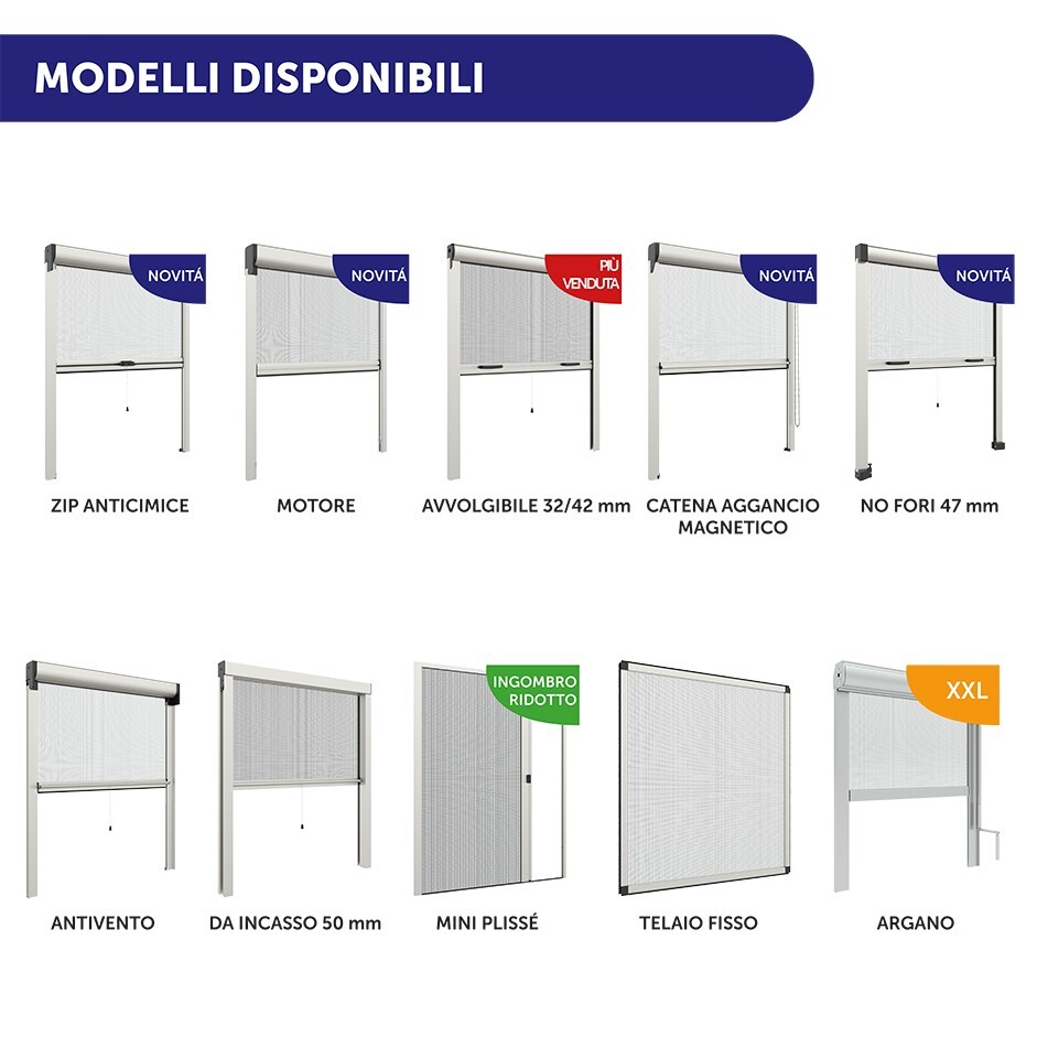 55mm "Ruler" Roller Windproof Mosquito Net, Vertical, Spring, CUSTOMIZED