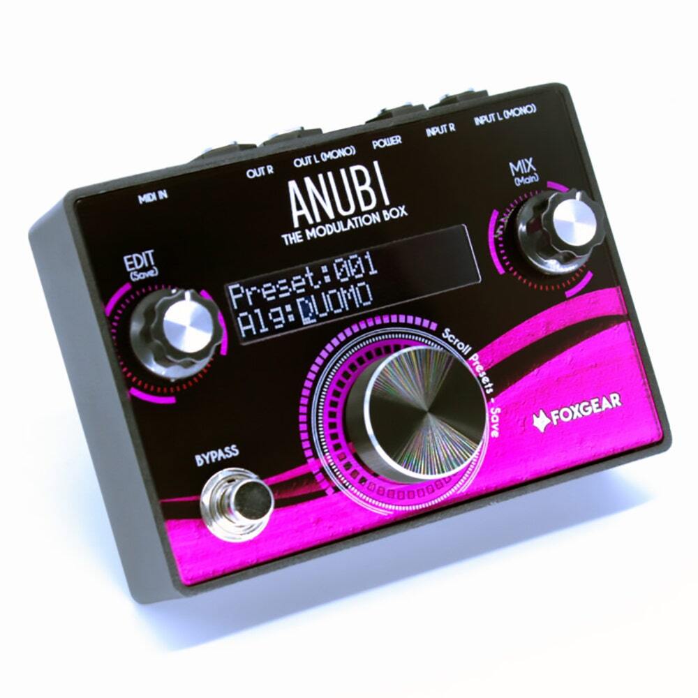 Foxgear Anubi Modulation Box Stereo Guitar Multi Effects Pedal w Buffered Bypass