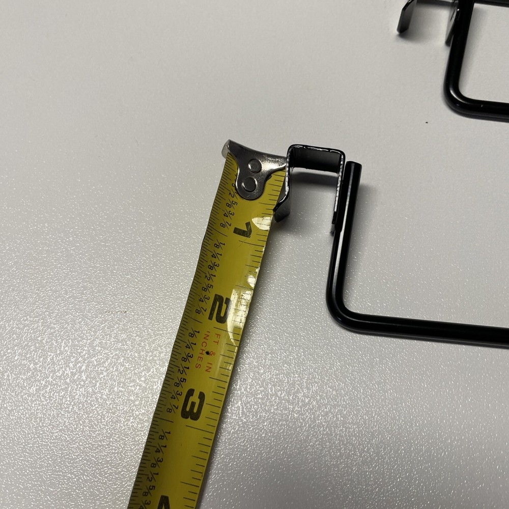 50 Metal Black Hook Bracket Peg 8” Display