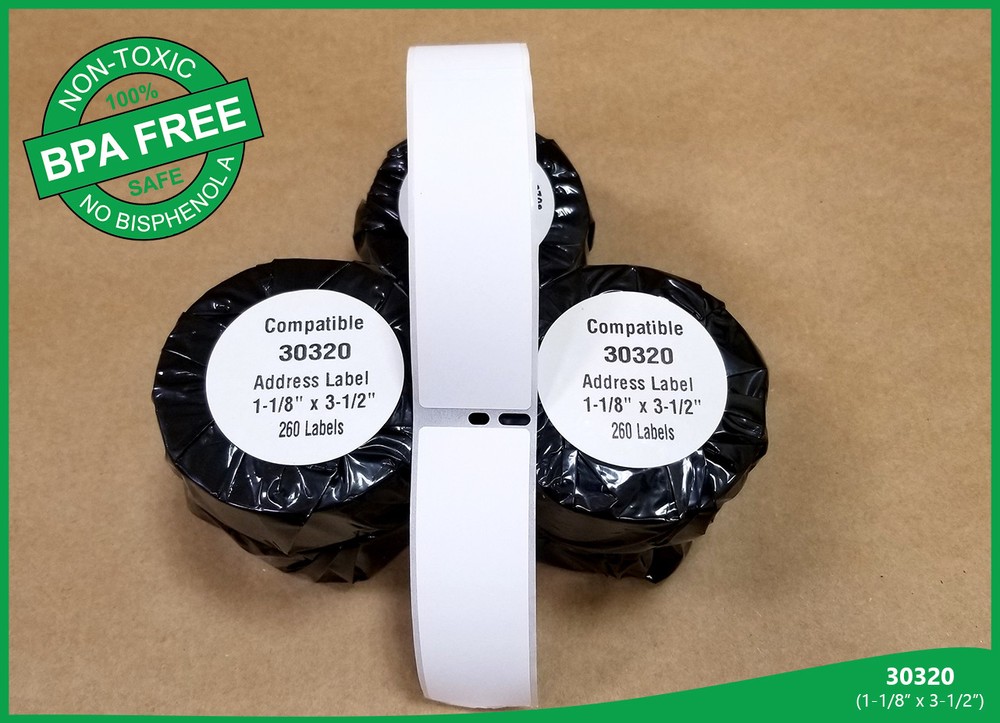Dymo® Compatible 30320, 20 Rolls White Rectangular Address Labels