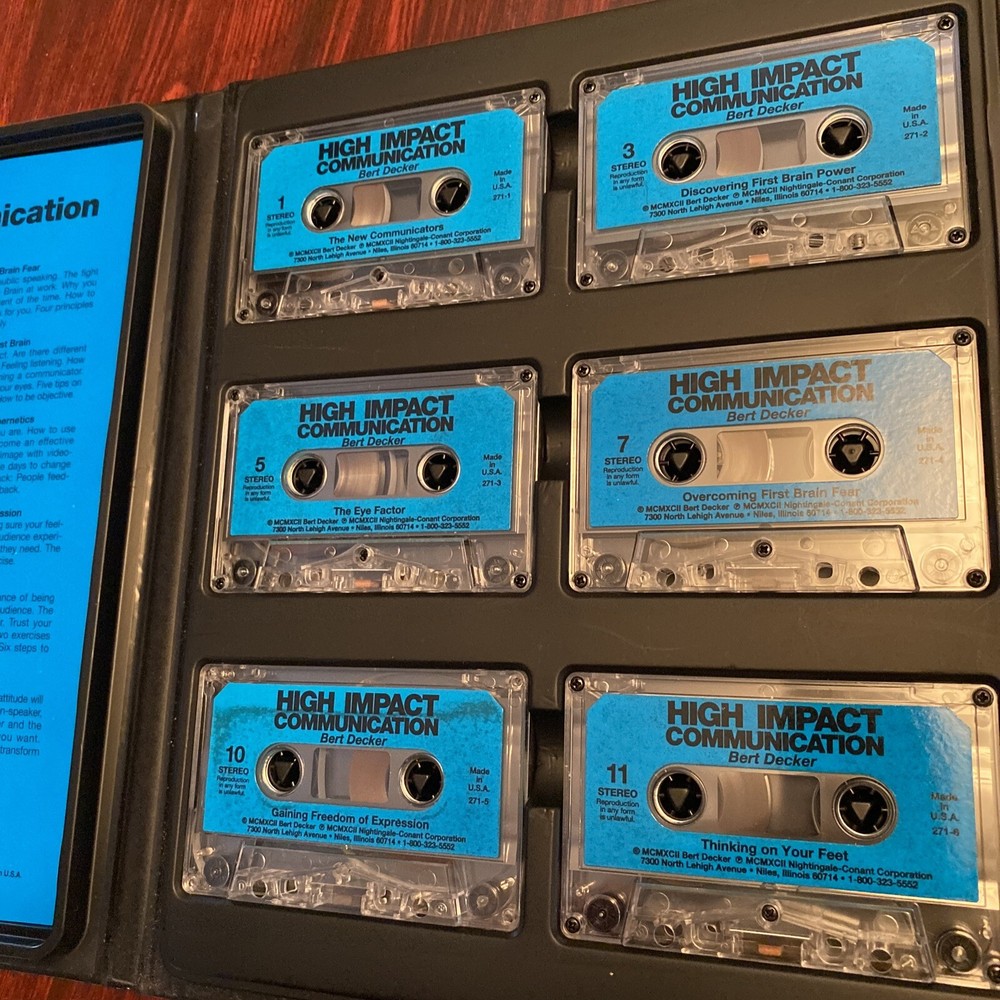 Bert Decker High Impact Communication Nightengale Conant Training Cassette