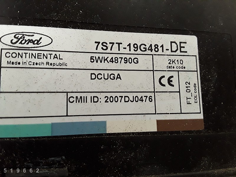 2012 FORD S-MAX ECU CONTROL UNIT 5WK48790G