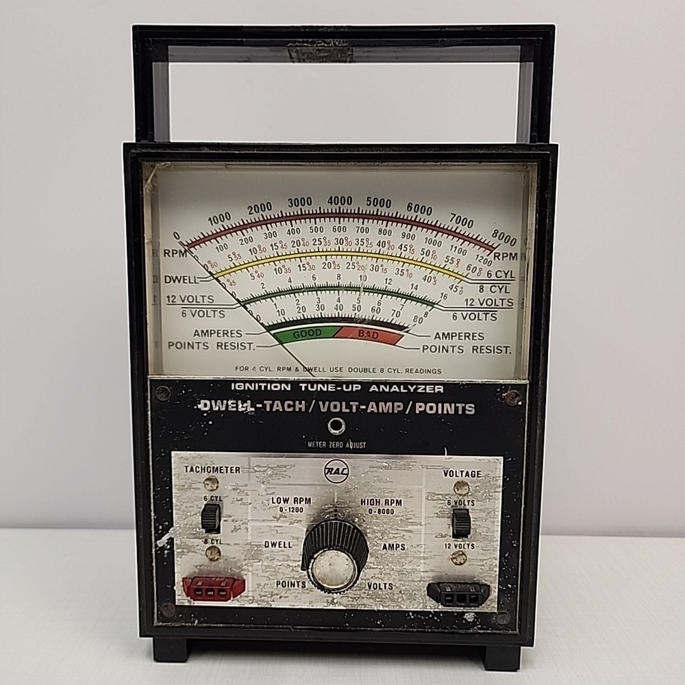 VIntage RAC ignition tune up analyzer ONLY dwell tach volt amp points READ