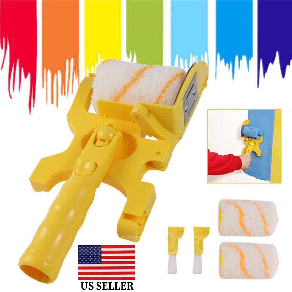 Multifunctional Clean-Cut Paint Edger Roller Brush Safe Tool for Wall Ceiling US