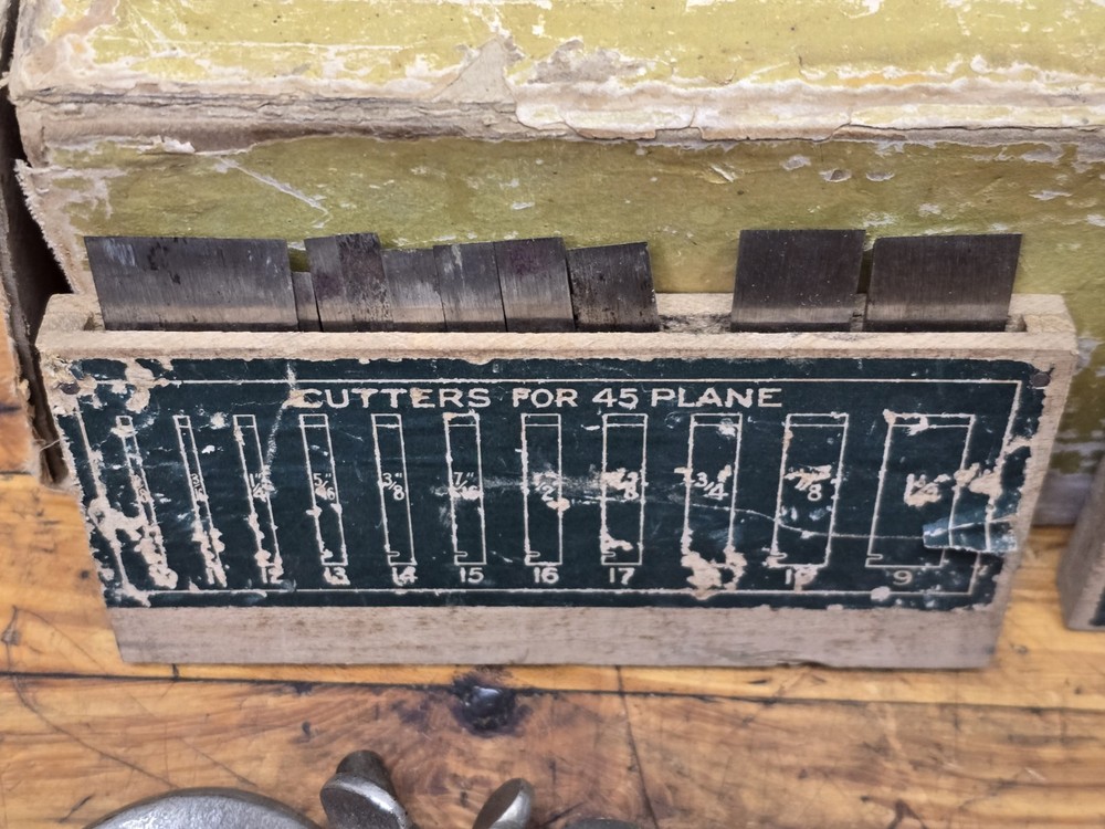 Stanley No. 45 Combination Plow Plane With Cutters And Box
