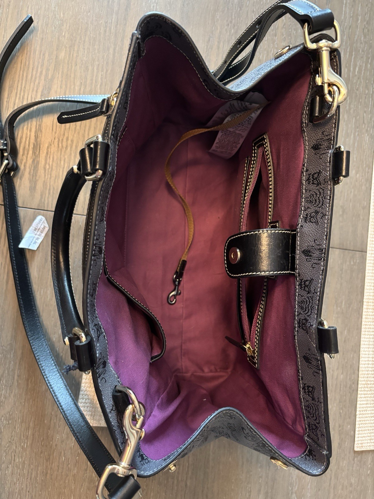 Disney Haunted Mansion Wallpaper Dooney & Bourke Satchel NWT