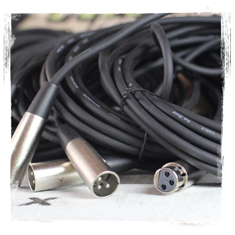 XLR Microphone Cables 6 PACK - 20Ft Wire Mic Cord Studio Patch Mixer Pro Audio
