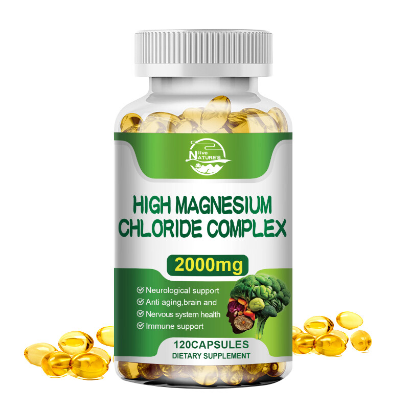 Magnesium Citrate Capsules 2000mg Per Serving - 120 Capsules - Highest Potency