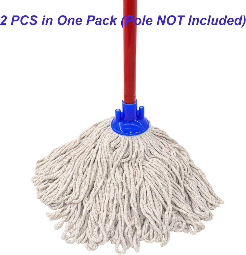 Cotton String Screw on Mop Replacement Head Compatible with All Standard US Pole