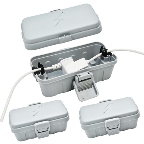 3PCS Small Weatherproof Electrical Connection Box(Inner Grey