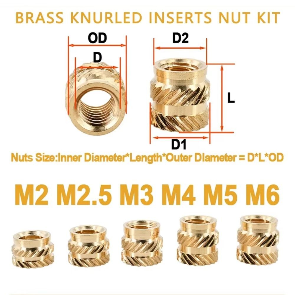 Heat Set Insert Nuts Threaded Inserts Hot Melt Nut Insert M2 M2.5 M3 M4 M5 M6