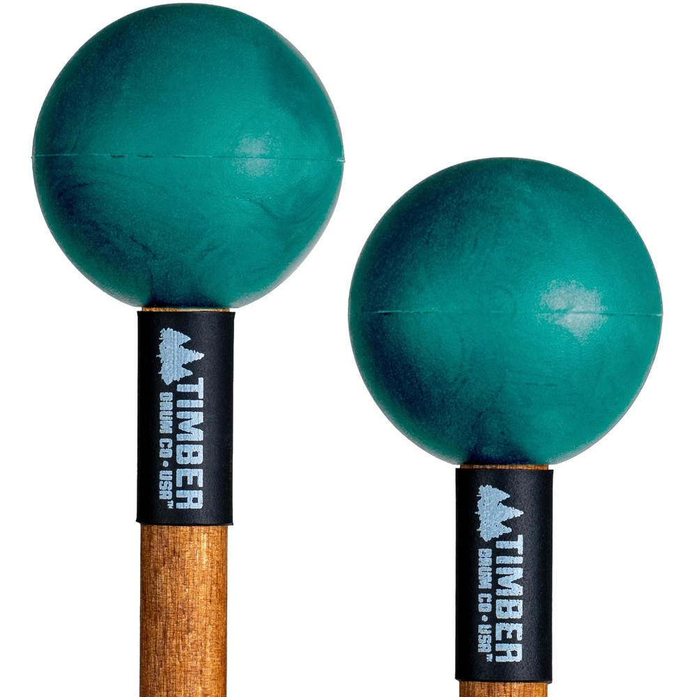 Timber Drum Co. Percussion Mallets — MADE IN U.S.A. Single Pair, Hunter Green