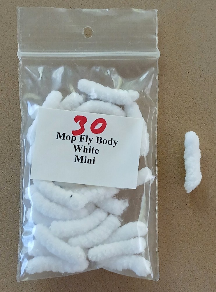 30 Mop Fly Body Material for Fly Tying - Mini White sparkle