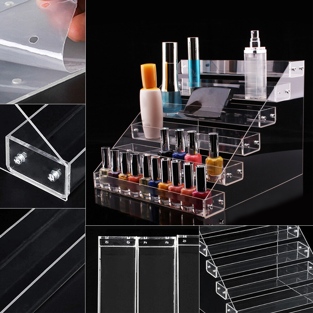 6 Layer Clear Acrylic Display Stand For Action Figures Paint Cosmetics Shelf