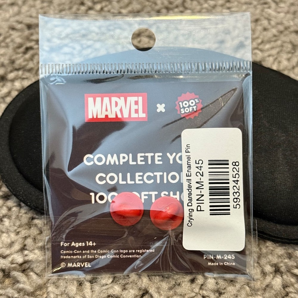 Sdcc 2025 100% Soft Marvel Crying Daredevil Born Again Enamel Pin