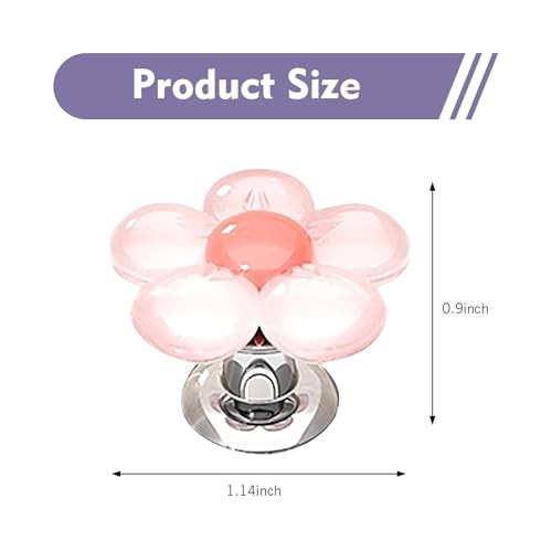 Resin Flower Engine Ignition Button Cover, Push Engine Button 1 PC Pink