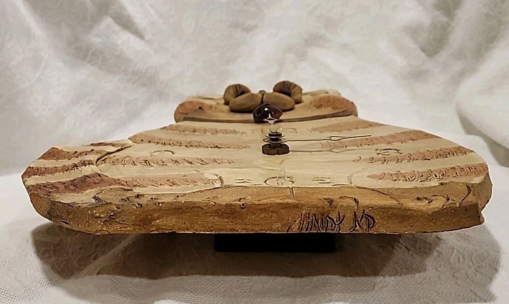 Max Hindt Pottery Cat Wall Clock