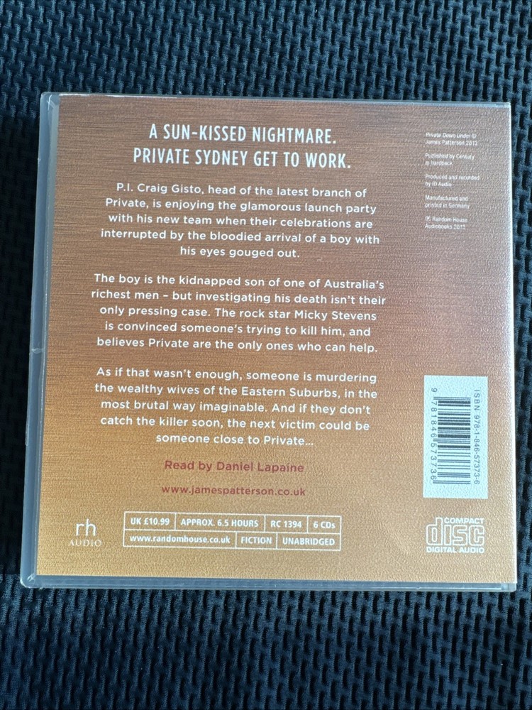 Private Down Under by James Patterson (2014, Audio, Other)