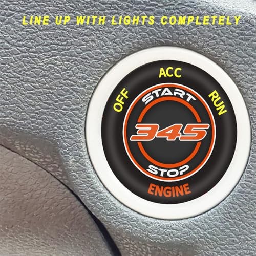 Push Start Button Cover for Dodge Challenger Charger Durango Header Orange